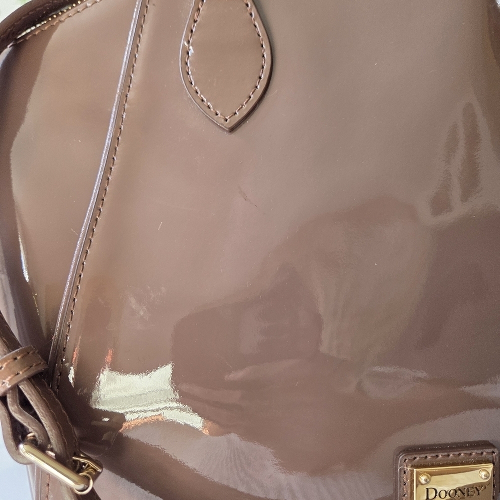 Dooney & Bourke Mink Patent Leather Handbag - Picture 15 of 16
